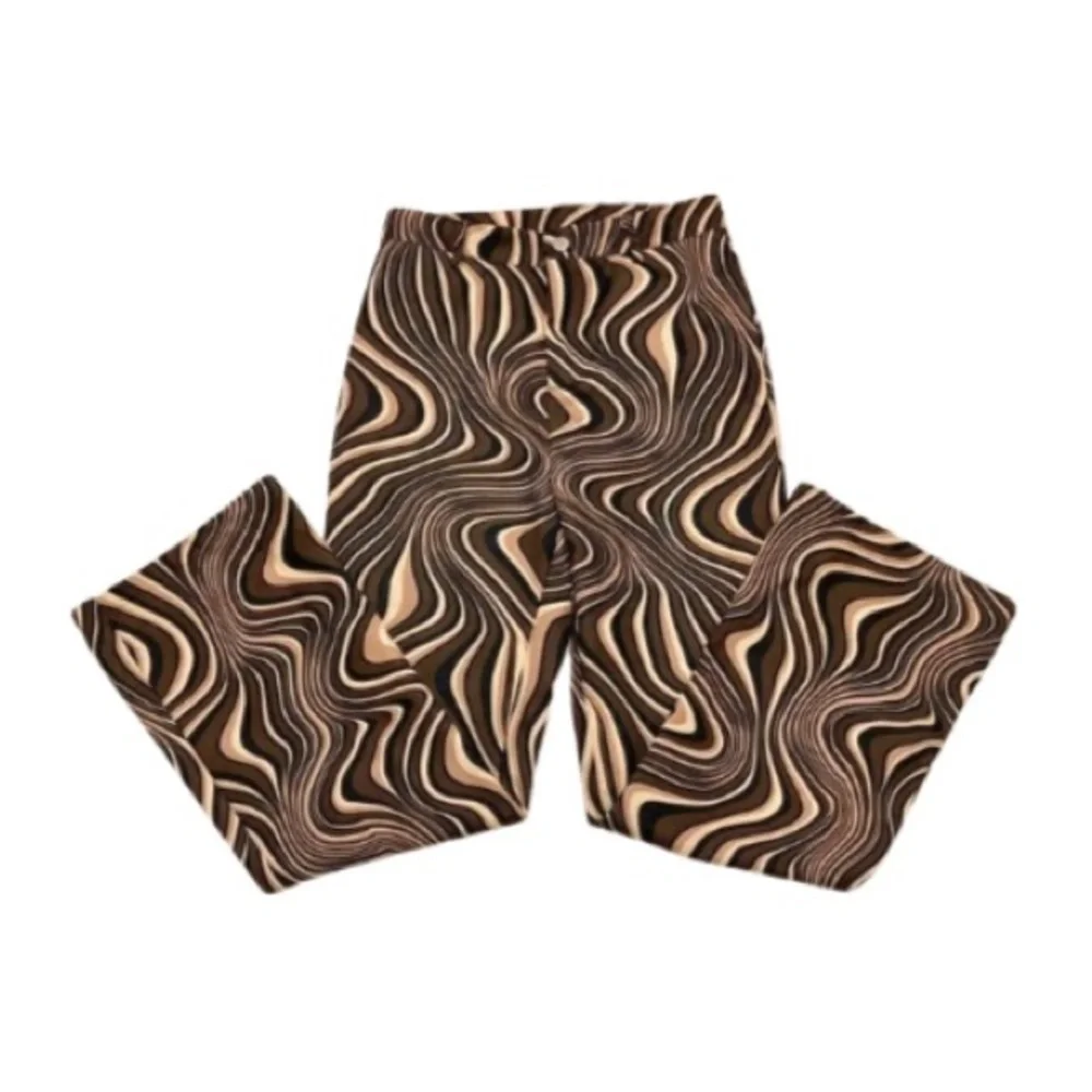 Motel Rocks Zoven 70s Ripple Print Pants - Size Large - Picture 6 of 9